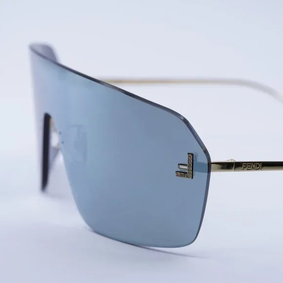Fendi FE4121US 30X Sunglasses Endura Gold Shield Frame, Blue Mirror Lenses Fendi FE4121US 30X Sunglasses Endura Gold Shield Frame, Blue  main image 2